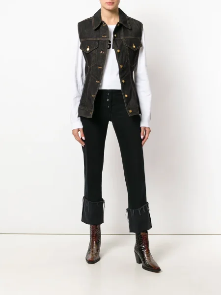 Džínová vesta Jean Paul Gaultier Pre-owned černá