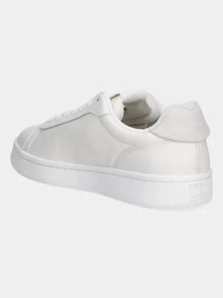 Teniși Tommy Jeans din piele alb
