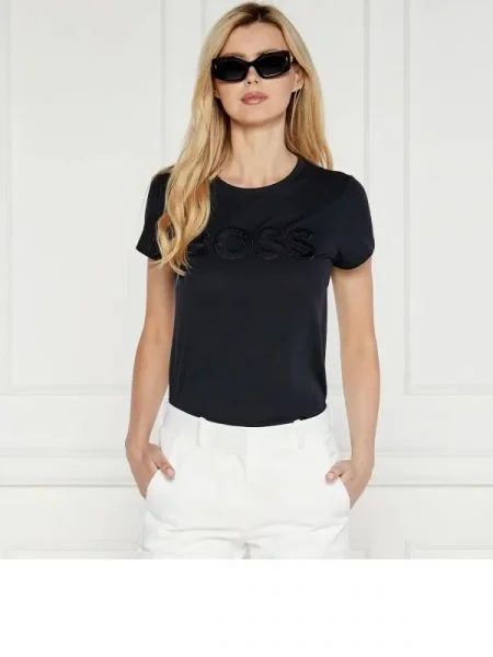 BOSS BLACK Póló fekete