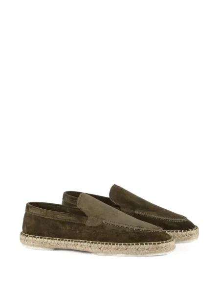 Espadrile Aurélien din piele de căprioară slip-on verde