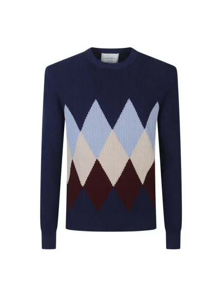 Sweter Ballantyne z kaszmiru niebieski