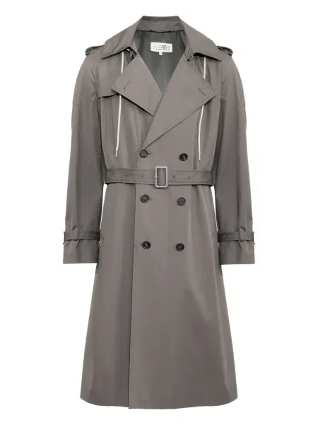 Palton Mm6 Maison Margiela cu glugă gri