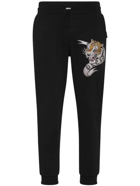 Kalhoty Philipp Plein s tygřím vzorem černé