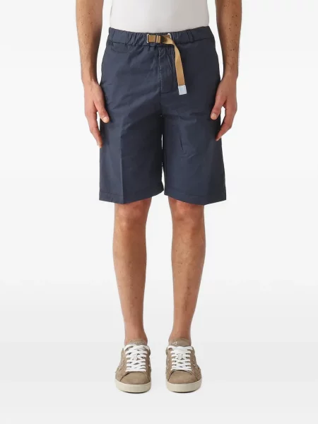 Cu centură pantaloni chino White Sand alb