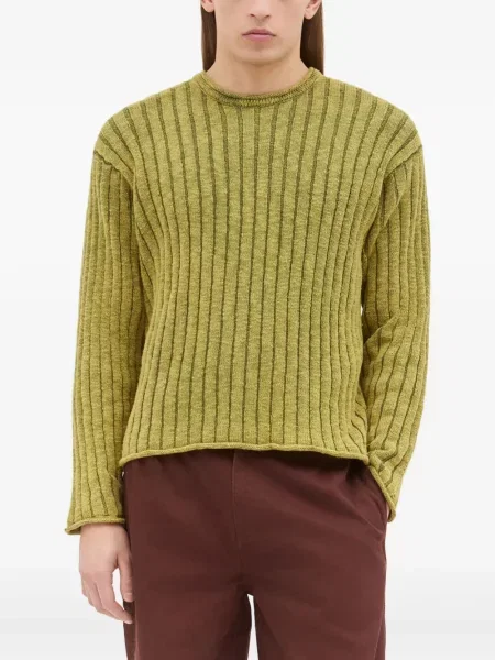 Pulover Jason Markk cu decolteu rotund verde