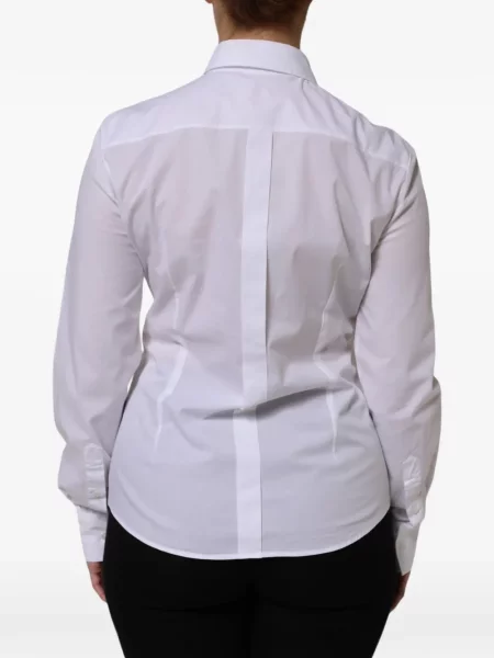 Gulerat lung cămașă Dolce & Gabbana alb