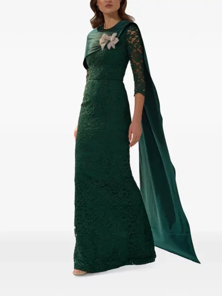 Rochie Silk Love & Lace de mătase verde