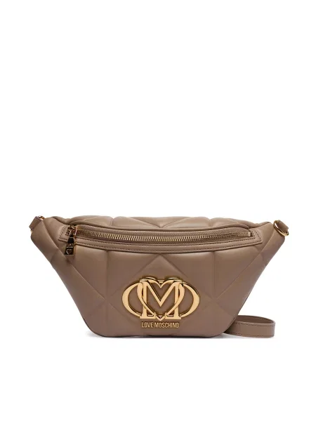 LOVE MOSCHINO Torbica za okrog pasu﻿ bež