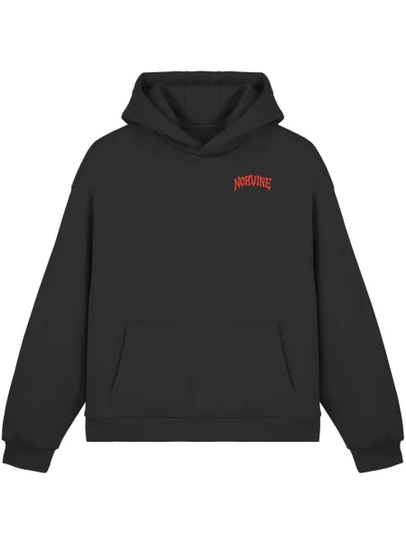 Norvine Mikina Norvine Nightfang Fluffy Boxcut Hoodie' čierna