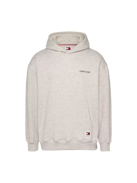 Bluza z kapturem Tommy Jeans klasyczna szara