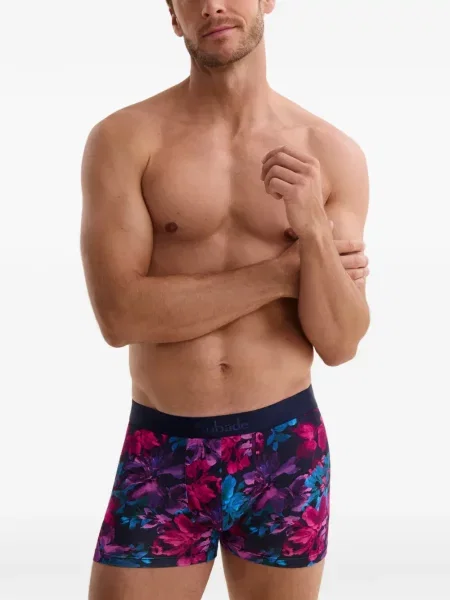 Boxeri Aubade cu model floral cu imagine albastru