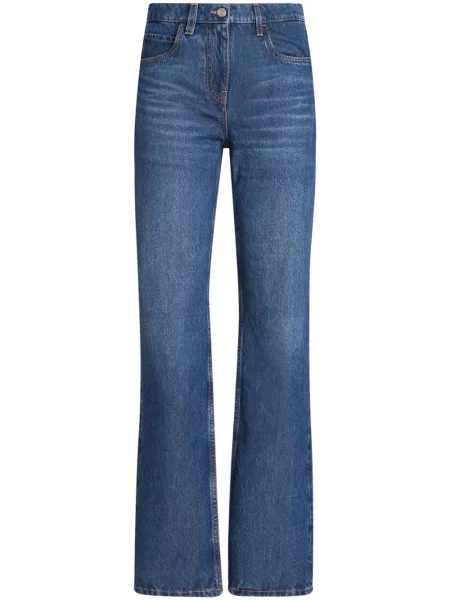 Talia jeansy Etro w kwiatki niebieskie