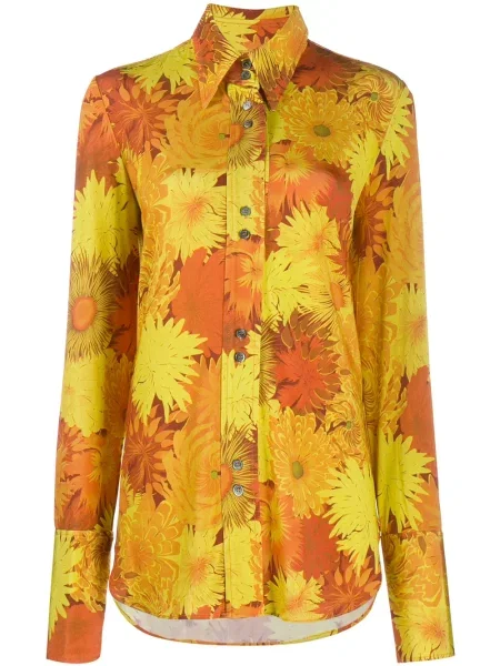 Cămașă Ellery cu model floral cu imagine portocaliu