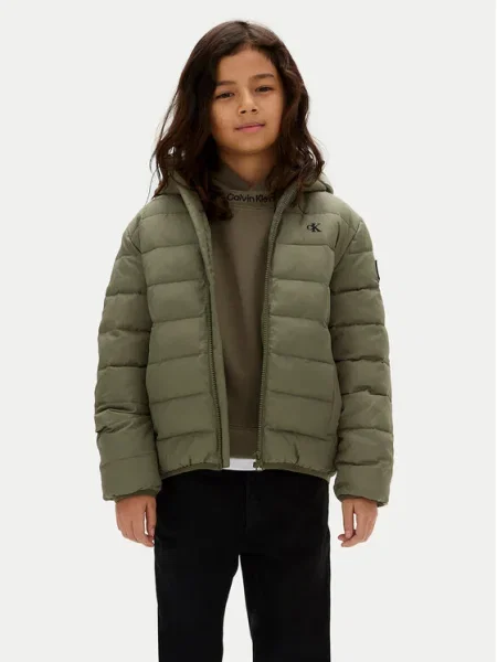 Calvin Klein Jeans Geacă de iarnă Inst Logo M verde
