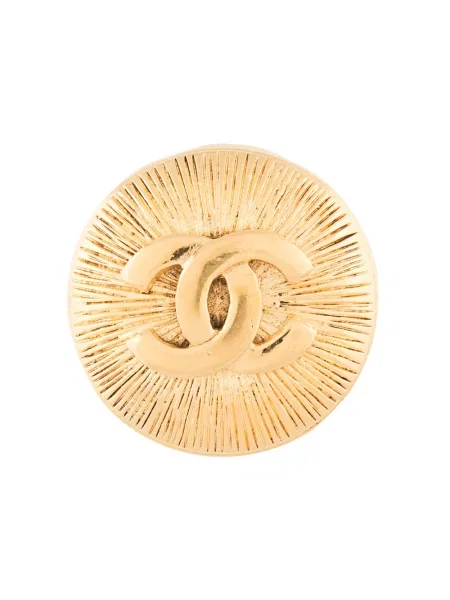 Brož Chanel Pre-owned s autogramem zlatá
