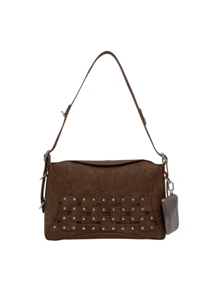Desigual torebka NEW PATCH 2 CHOCO brązowy