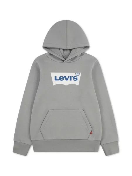 Levi's dukserica sa kapuljačom za djecu BATWING SCREENPRINT HOODIE siva