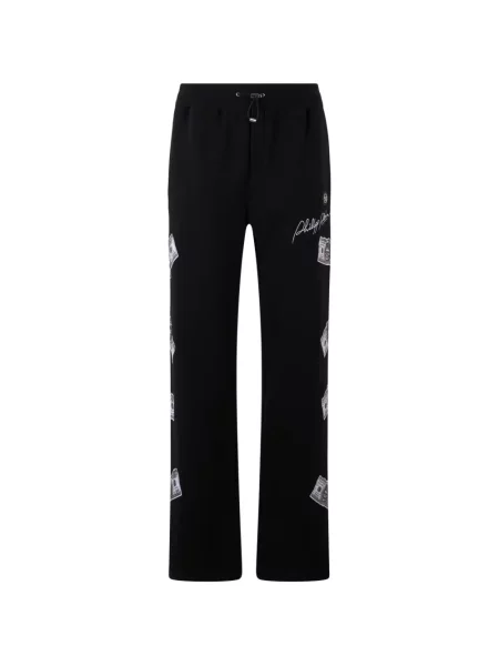 Pantaloni Philipp Plein alergare negru