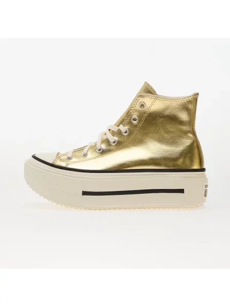 Sneakers Converse Chuck Taylor All Star Lift Double Stack Metallic Gold/ Egret/ Black EUR 39 negru