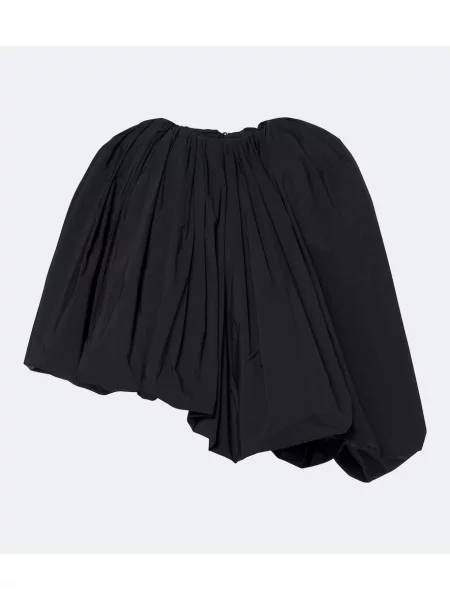Top Magda Butrym asimetric drapat negru