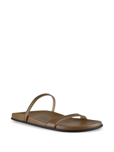 Sandale The Row din piele cu bretele maro