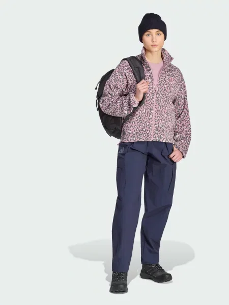 Флисовый свитер Adidas фиолетовый