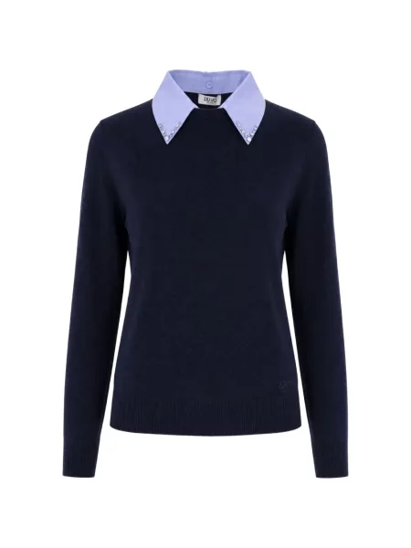 Pulover Liu Jo din poplin albastru