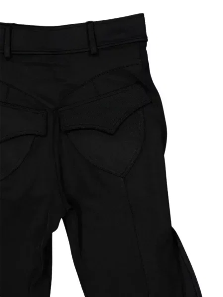 Pantaloni Rabanne cu volane drapate negru