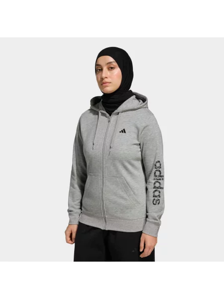 Bluza z kapturem ADIDAS fitness szara