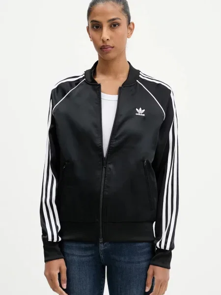 Mikina adidas Originals SST SATIN s aplikací černá