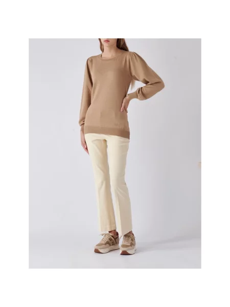 Sweter Fay z długim rękawem brązowy