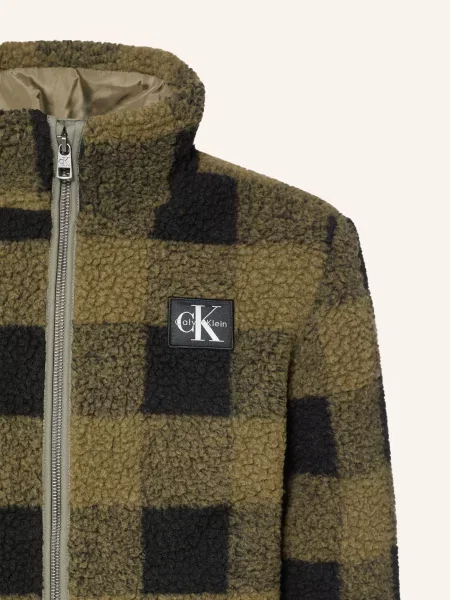 Calvin Klein Kurtka Z Futerkiem Typu Teddy gruen czarna