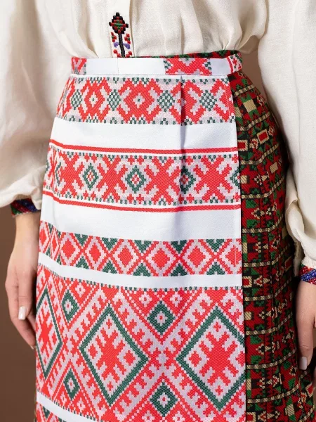 Едельвіка Ремінь-корсет Червоний/білий білий