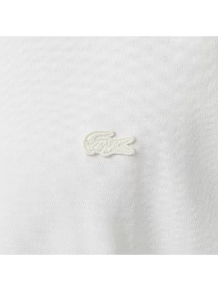 Lacoste T-Shirt Z Okrągłym Dekoltem Regular Fit biały