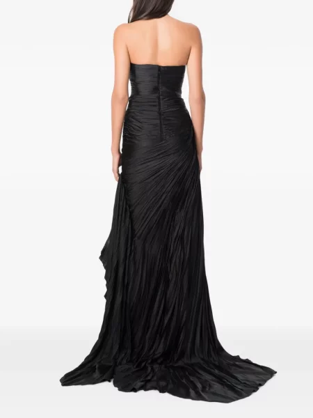 Rochie Norina St cu volane fără bretele negru