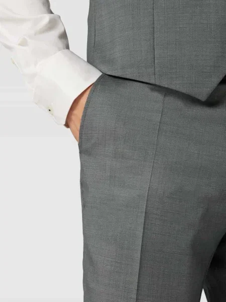 Spodnie do garnituru o kroju slim fit z dodatkiem streczu Cg - Club Of Gents zielone
