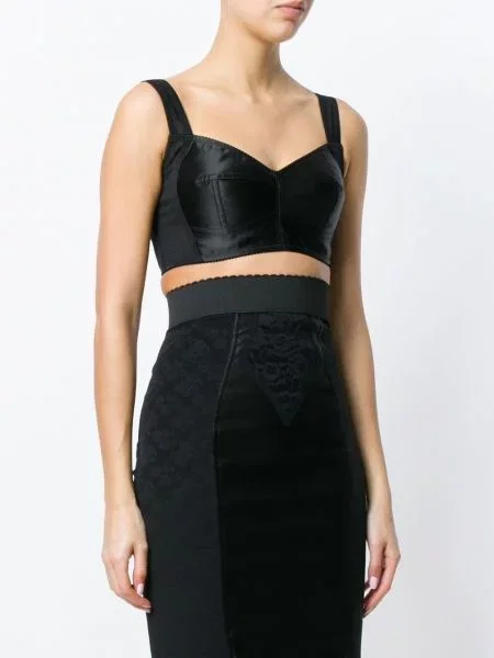 Zkrácená podprsenka Dolce & Gabbana černá