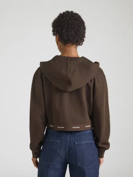 Calvin Klein Jeans Hanorac închis / alb maro