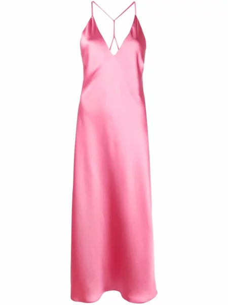 Sukienka Blanca Vita z dekoltem w serek garniturowa różowa