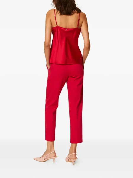Pantaloni Twinset cu crăpătură roșu