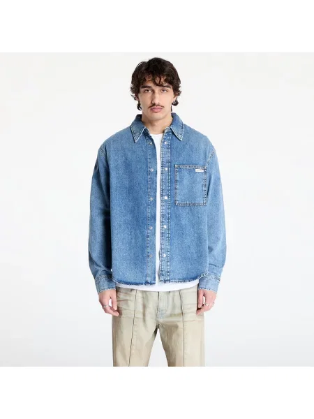Риза Calvin Klein Jeans Regular Denim Shirt Denim Light S синьо