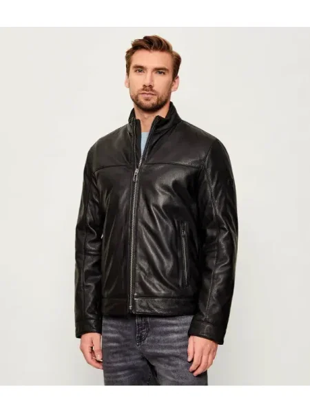 Joop! Geacă de piele Rone negru