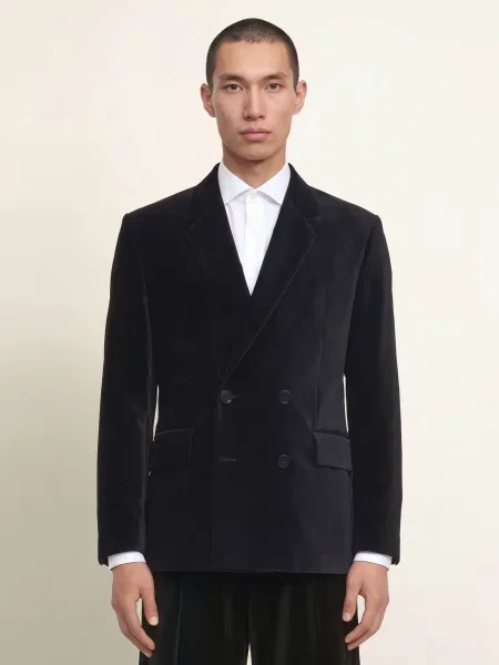 Hugo Oblekové Sako Karlo Modern Fit Z Sametu black černé