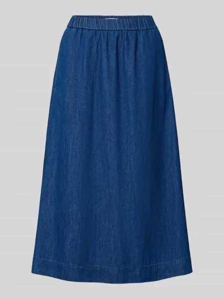 Spódnica jeansowa rozkloszowana z czystej bawełny S.oliver Red Label niebieska