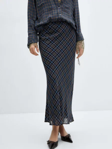 MANGO Спідниця максі синій