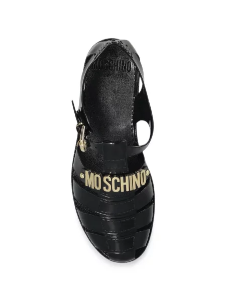 Sandale Moschino cu autograf negru
