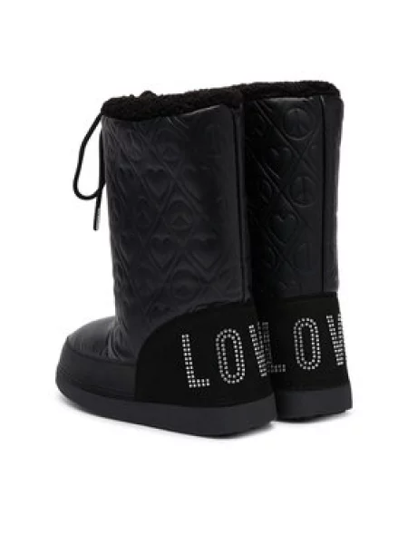 LOVE MOSCHINO Škornji za sneg črna