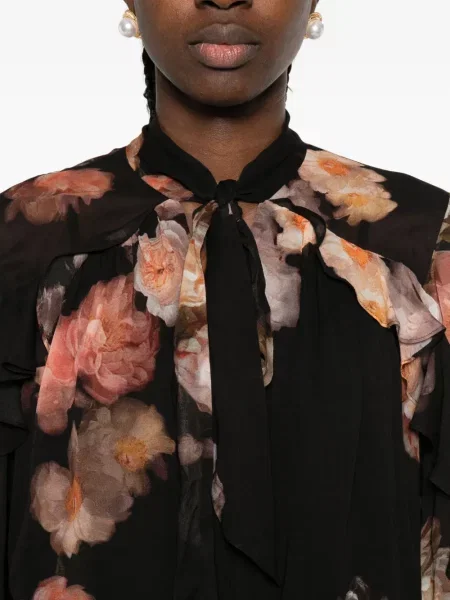 Bluză Zimmermann cu model floral cu imagine negru
