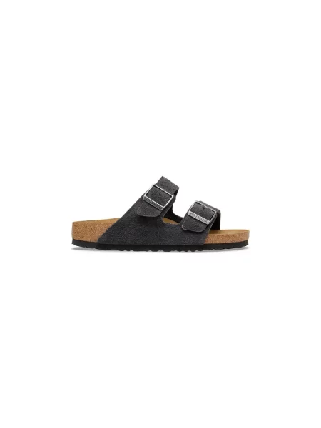 Klapki Birkenstock zamszowe czarne