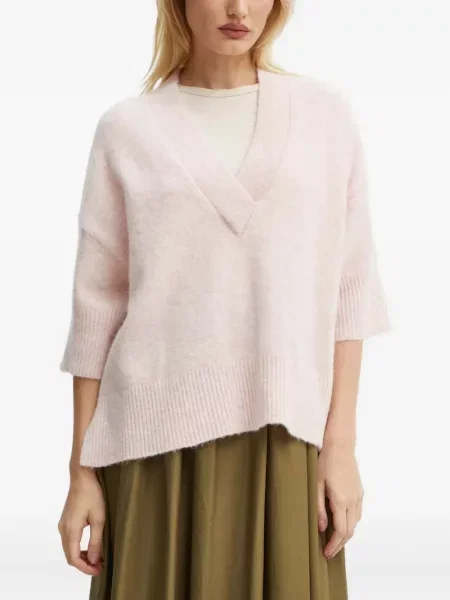 Džemper Day Birger Et Mikkelsen s V-izrezom ružičasta